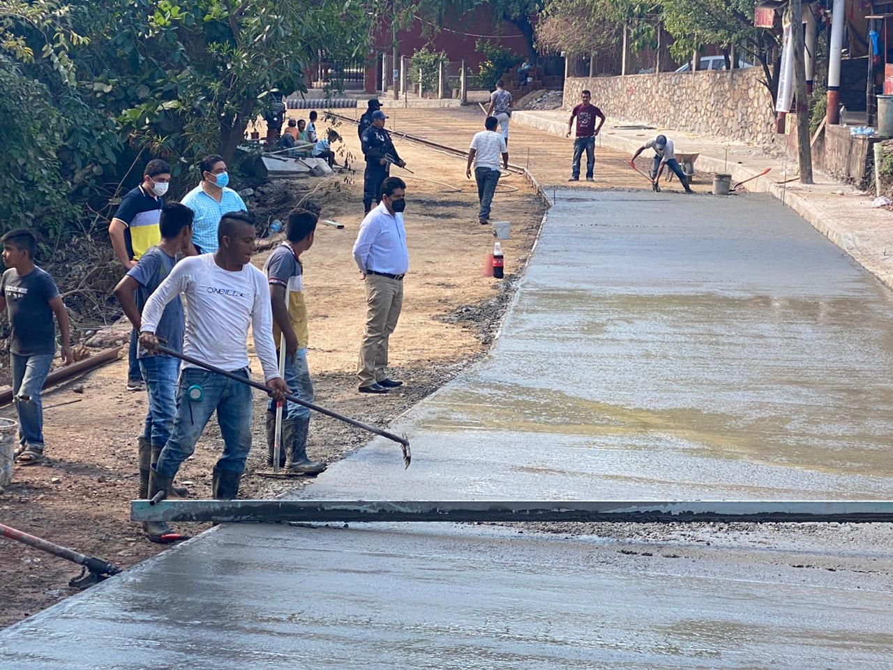 Pavimentación de calle Nacional en La Unión lleva un avance del 40 por ciento