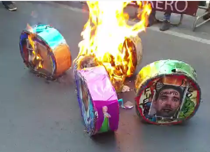 Protestan simpatizantes de Félix Salgado afuera del INE en la CDMX