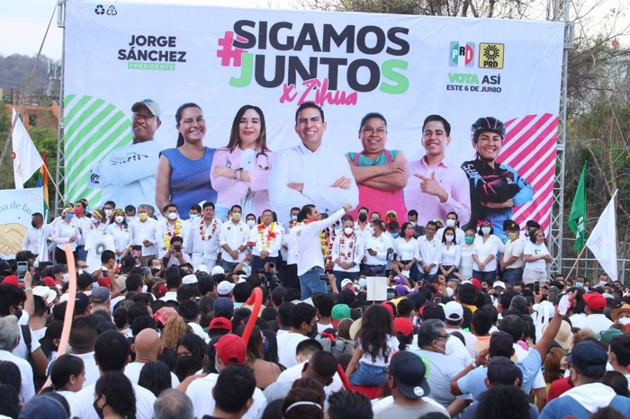 Cierre de campaña de Jorge Sánchez, algo nunca antes visto en Zihuatanejo