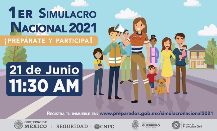 MAS DE MIL 500 INMUEBLES PÚBLICOS Y PRIVADOS PARTICIPARÁN SIMULACRO NACIONAL 2021