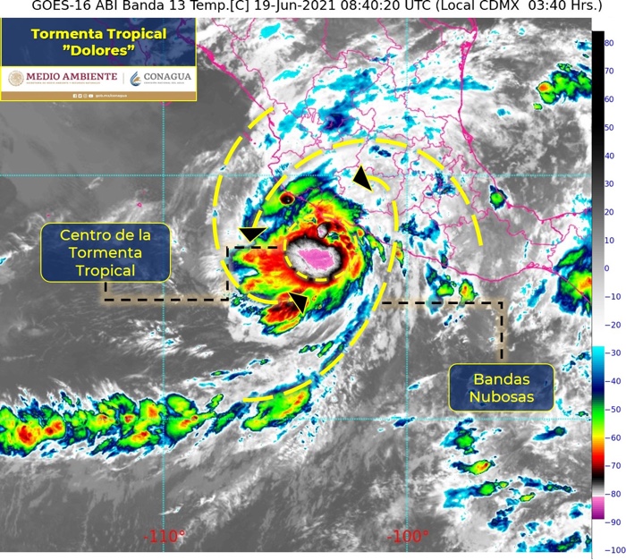 TORMENTA TROPICAL DOLORES PROVOCARÁ LLUVIAS INTENSA LAS PRÓXIMAS DOS HORAS EN GUERRERO