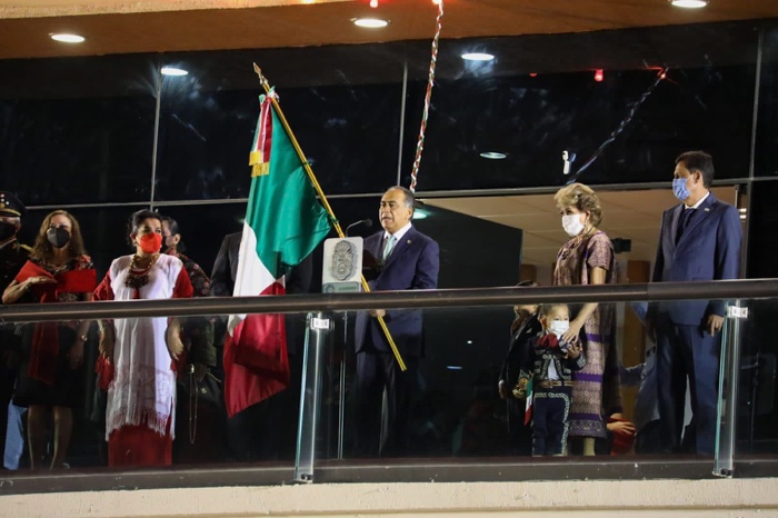 Preside Astudillo Flores su última ceremonia del Grito de Independencia