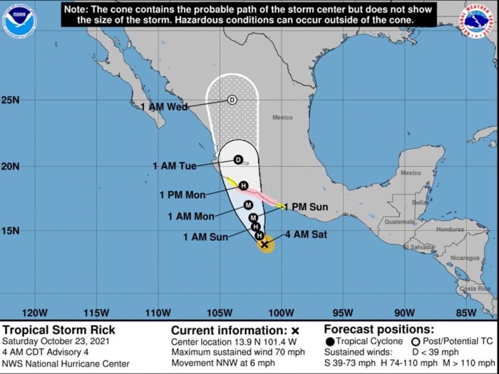 SE CONSEJO ESTATAL DE PROTECCION CIVIL Y LO DECLARA EN SESIÓN PERMANENTE POR EL HURACÁN “RICK”