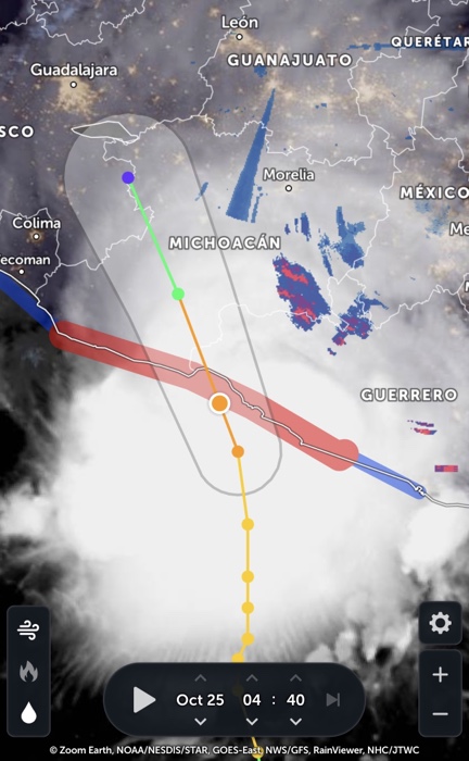 HURACÁN RICK PODRÍA TOCAR TIERRA CERCA DEL MUNICIPIO DE LA UNIÓN