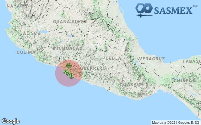 Se registra sismo moderado cerca de Petatlán