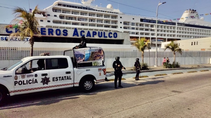 BRINDAN SEGURIDAD EN LA TERMINAL MARÍTIMA DE ACAPULCO POR ARRIBO DE CRUCERO