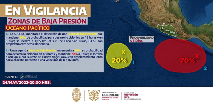 ALERTA POR ZONA DE BAJA PRESIÓN QUE PODRÍA EVOLUCIONAR A CICLÓN TROPICAL