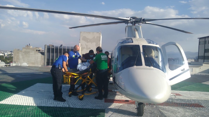 Traslada Salud Guerrero a infante por quemaduras, a la Ciudad de México