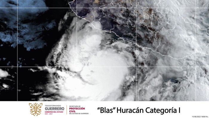 HURACÁN “BLAS” SEGUIRÁ GENERANDO LLUVIAS FUERTES EN GUERRERO