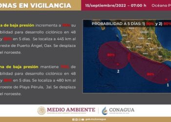 Se acerca Guerrero zona de baja presión con 70% de desarrollo ciclónico