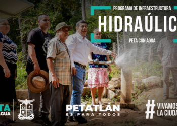Javier Aguilar, inaugura importante red de agua potable en la parte alta de la Sierra de Petatlán