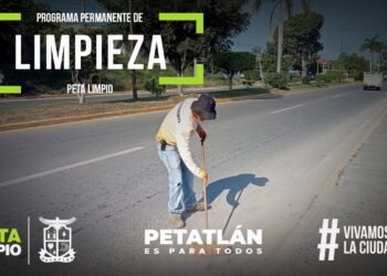 Refuerza gobierno municipal de Petatlán, programa permanente de limpieza “Peta Limpio” en los espacios públicos