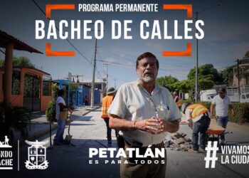 DIRECCIÓN DE TRÁNSITO DE PETATLÁN PIDE A LA POBLACIÓN RESPETAR TRABAJOS DEL PROGRAMA “TAPANDO EL BACHE”
