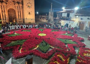 Un atractivo más de Taxco para el turismo nacional e internacional con la Flor de Nochebuena la más grande del mundo