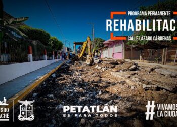 GOBIERNO MUNICIPAL DE PETATLÁN INICIA TRABAJOS DE REHABILITACIÓN EN CALLE LÁZARO CARDENAS 