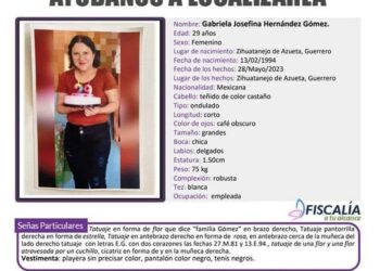 Desaparece mujer de colonia Azteca en Zihuatanejo