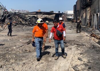 Gobierno del estado elabora dictámen de nivel de seguridad en zona afectada del Mercado Central de Acapulco