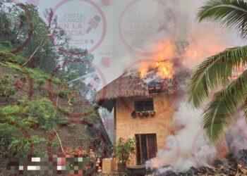 Cae rayo a villas de Ixtapa