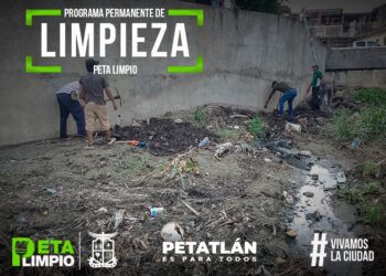 Retiran 300 toneladas de basura en arroyo El Mesón de Petatlán
