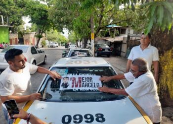 Se suman taxistas de Acapulco a apoyar a Marcelo Ebrard