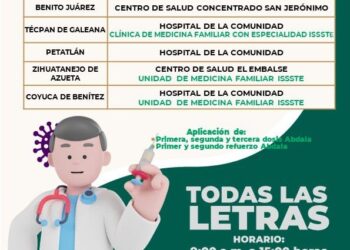 Anuncian jornada de vacunación contra COVID19 en Costa Grande