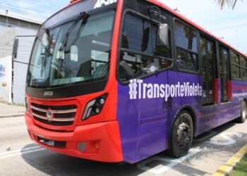 Primer aniversario del Transporte Violeta en Guerrero,  cumple un año brindando seguridad