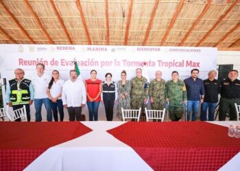 Encabeza Evelyn Salgado y titulares federales de Protección Civil, SICyT y Bienestar reunión de evaluación de daños por Max