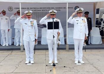 La Secretaría de Marina cambio de Mando de Armas en la Décima Sexta Zona Naval