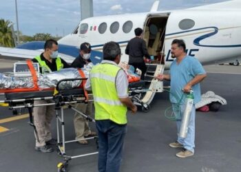 Realiza la SSG traslado aéreo de paciente con quemaduras de Zihuatanejo a Ciudad de México
