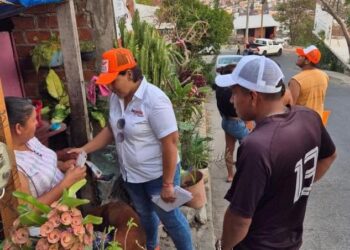 Casa por casa lleva Eva Valencia su propuesta a colonias del anfiteatro de Zihuatanejo