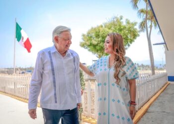 La gobernadora Evelyn Salgado recibe nuevamente al presidente Andrés Manuel López Obrador en Acapulco