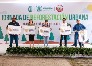 Encabeza la gobernadora Evelyn Salgado la Jornada de Reforestación Urbana en Acapulco