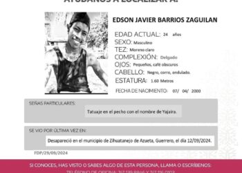 Buscan a joven desaparecido en Zihuatanejo