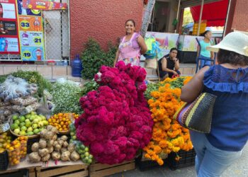 Se mantiene costo de la flor de Cempasúchil; ofrecen variedad en el Tianguis de Flores en Zihuatanejo