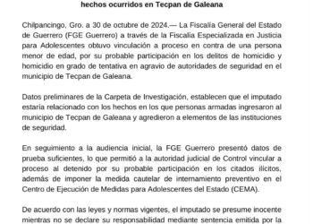 Un menor entre los detenidos en Tecpan; FGE lo vincula a proceso por homicidio y tentativa de homicidio