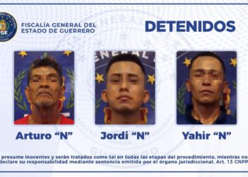 📍#FGE Guerrero detiene a tres hombres y recupera cinco vehículos en el poblado La Venta en Acapulco