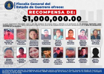 Ofrece FGEGuerrero recompensa para localizar a 16 personas desaparecidas en la región Centro del estado.
