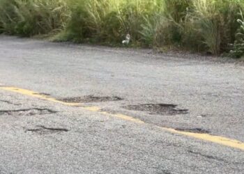 Alertan por bache peligroso en la carretera Zihuatanejo- Lázaro Cárdenas 