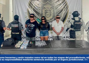 FGE Guerrero, en coordinación con la DEFENSA, GN y SSP GRO detiene a 3 personas en Acapulco