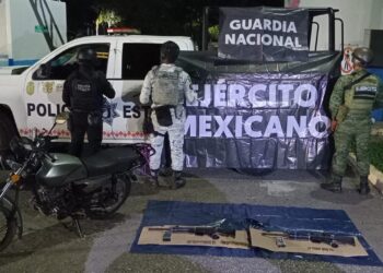 Policía Estatal asegura armamento y municiones en Zihuatanejo