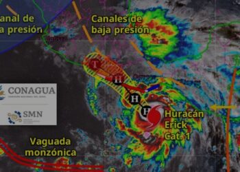 “Erick” ya es huracán, se esperan fuertes lluvias para Guerrero; se prevé impacto en Costa Chica este jueves