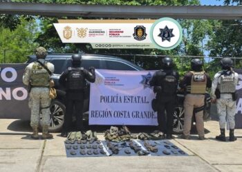 SSP Guerrero y Fuerzas de Seguridad aseguran dos arsenales en la región Costa Grande