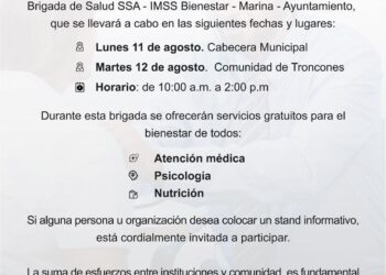 Invita gobierno de La Unión a gran brigada de salud en cabecera municipal y Troncones