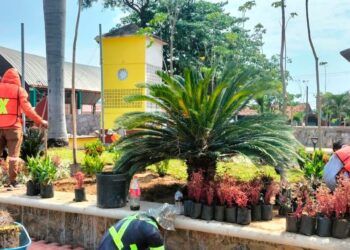 Avanza gobierno de La Unión en remodelación de la Plaza Municipal