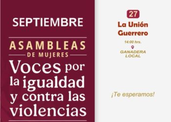 Convocan gobierno de La Unión a Asamblea de Mujeres por la igualdad y contra las violencias