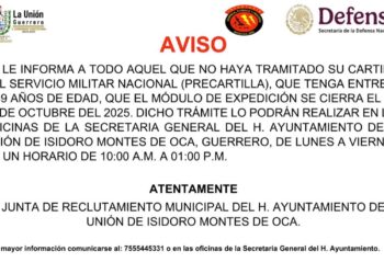 Cierran módulo para cartilla del Servicio Militar en La Unión el 15 de octubre