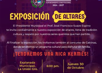 Reitera gobierno de La Unión invitación a exposición de altares y concurso de catrinas