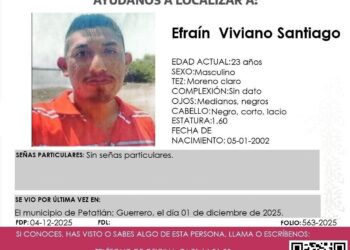 Buscan a joven desaparecido en Petatlán; Efraín Viviano
