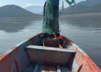 Sin apoyos ni motores, pescadores de Las Balsas sobreviven en la presa El Infiernillo