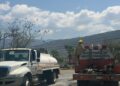 Gobierno del estado refuerza labores para sofocar incendio en relleno sanitario del Huiteco